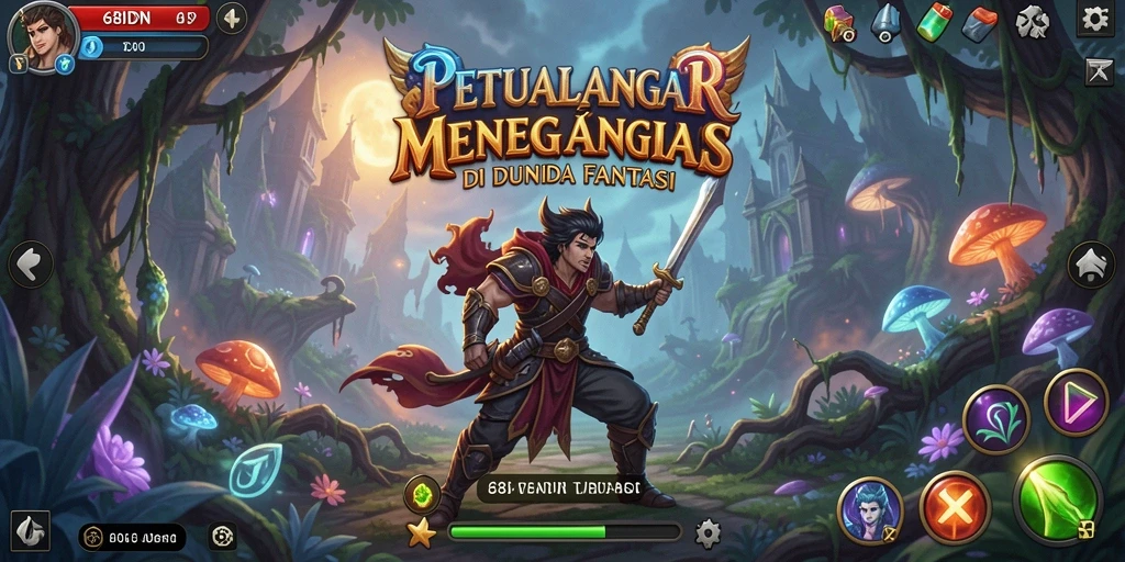 Tampilan menarik dari gameplay 68IDN dengan aksi petualangan yang seru.