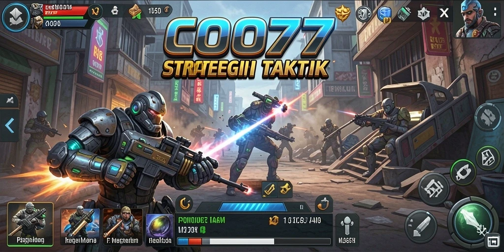 Screenshot gameplay COO77 yang menunjukkan strategi dan taktik yang mendalam.