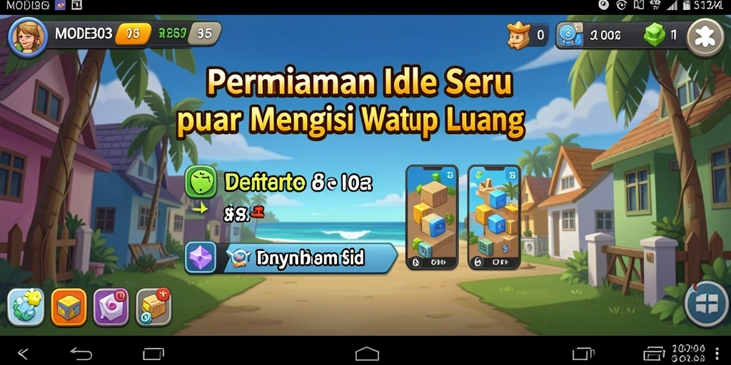 Tangkapan layar gameplay <strong>MODE303</strong> memperlihatkan keseruan permainan Idle.