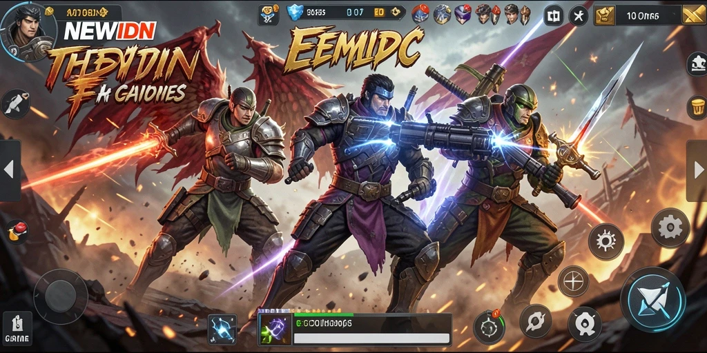 Tampilan gameplay intens dalam NEWIDN dengan aksi yang mendebarkan.