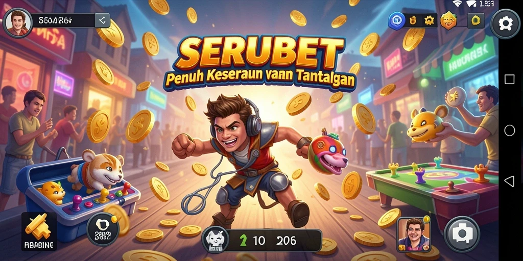 Screenshot SERUBET menampilkan gameplay penuh aksi dan tantangan.