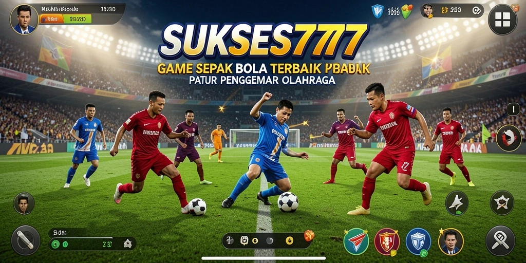 Tampilan gameplay <strong>SUKSES777</strong> yang mendebarkan dan penuh aksi sepak bola.