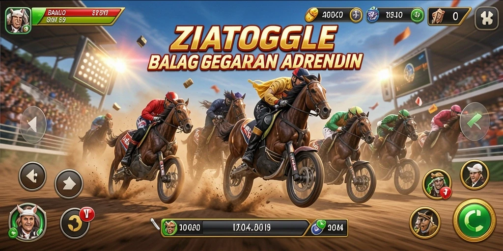 Gameplay mendebarkan ZIATOGEL di trek balap.